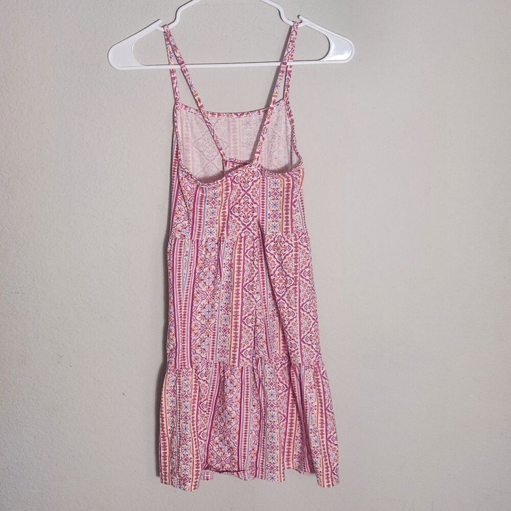 Place Girls Sundress XL 14 Pink Boho Sleeveless Strappy Summer Midi Dress - Picture 3 of 7
